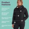 MARMOT Women’s Echo Featherless Hoody – Lightweight Down-Alternative Puffer Jacket with Hood(Black)