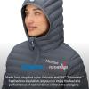MARMOT Women’s Echo Featherless Hoody – Lightweight Down-Alternative Puffer Jacket with Hood(Steel Onyx)