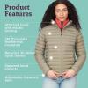 MARMOT Women’s Echo Featherless Hoody – Lightweight Down-Alternative Puffer Jacket with Hood(Vetiver)