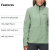 MARMOT Women’s Rocklin 1/2 Zip Jacket – Classic, Warm, Lightweight 100-Weight Fleece Layer(Agate Green)