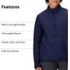 MARMOT Women’s Rocklin 1/2 Zip Jacket – Classic, Warm, Lightweight 100-Weight Fleece Layer(Arctic Navy)
