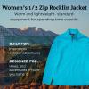 MARMOT Women’s Rocklin 1/2 Zip Jacket – Classic, Warm, Lightweight 100-Weight Fleece Layer(Enamel Blue)