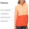 MARMOT Women’s Rocklin 1/2 Zip Jacket – Classic, Warm, Lightweight 100-Weight Fleece Layer(Fresh Apricot/Ginger Blossom)