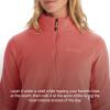 MARMOT Women’s Rocklin 1/2 Zip Jacket – Classic, Warm, Lightweight 100-Weight Fleece Layer(Grapefruit)