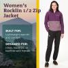 MARMOT Women’s Rocklin 1/2 Zip Jacket – Classic, Warm, Lightweight 100-Weight Fleece Layer(Purple Fig/Hazy Purple)