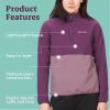 MARMOT Women’s Rocklin 1/2 Zip Jacket – Classic, Warm, Lightweight 100-Weight Fleece Layer(Purple Fig/Hazy Purple)
