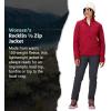 MARMOT Women’s Rocklin 1/2 Zip Jacket – Classic, Warm, Lightweight 100-Weight Fleece Layer(Red Mulberry)