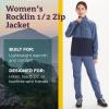 MARMOT Women’s Rocklin 1/2 Zip Jacket – Classic, Warm, Lightweight 100-Weight Fleece Layer(Storm/Arctic Navy)