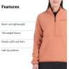 MARMOT Women’s Rocklin 1/2 Zip Jacket – Classic, Warm, Lightweight 100-Weight Fleece Layer(Sunburn)