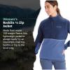 MARMOT Women’s Rocklin 1/2 Zip Jacket – Classic, Warm, Lightweight 100-Weight Fleece Layer(Twilight Blue/Blue Bonnet)