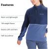 MARMOT Women’s Rocklin 1/2 Zip Jacket – Classic, Warm, Lightweight 100-Weight Fleece Layer(Twilight Blue/Blue Bonnet)