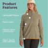 MARMOT Women’s Rocklin 1/2 Zip Jacket – Classic, Warm, Lightweight 100-Weight Fleece Layer(Vetiver)