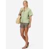 Marmot Womens Women’s Aerobora Short Sleeve Shirt(Agate Green Mini Bloom)