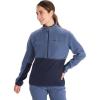 MARMOT Women’s Rocklin 1/2 Zip Jacket – Classic, Warm, Lightweight 100-Weight Fleece Layer(Storm/Arctic Navy)