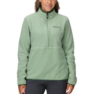 MARMOT Women’s Rocklin 1/2 Zip Jacket – Classic, Warm, Lightweight 100-Weight Fleece Layer(Agate Green)