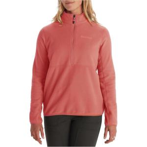 MARMOT Women’s Rocklin 1/2 Zip Jacket – Classic, Warm, Lightweight 100-Weight Fleece Layer(Grapefruit)