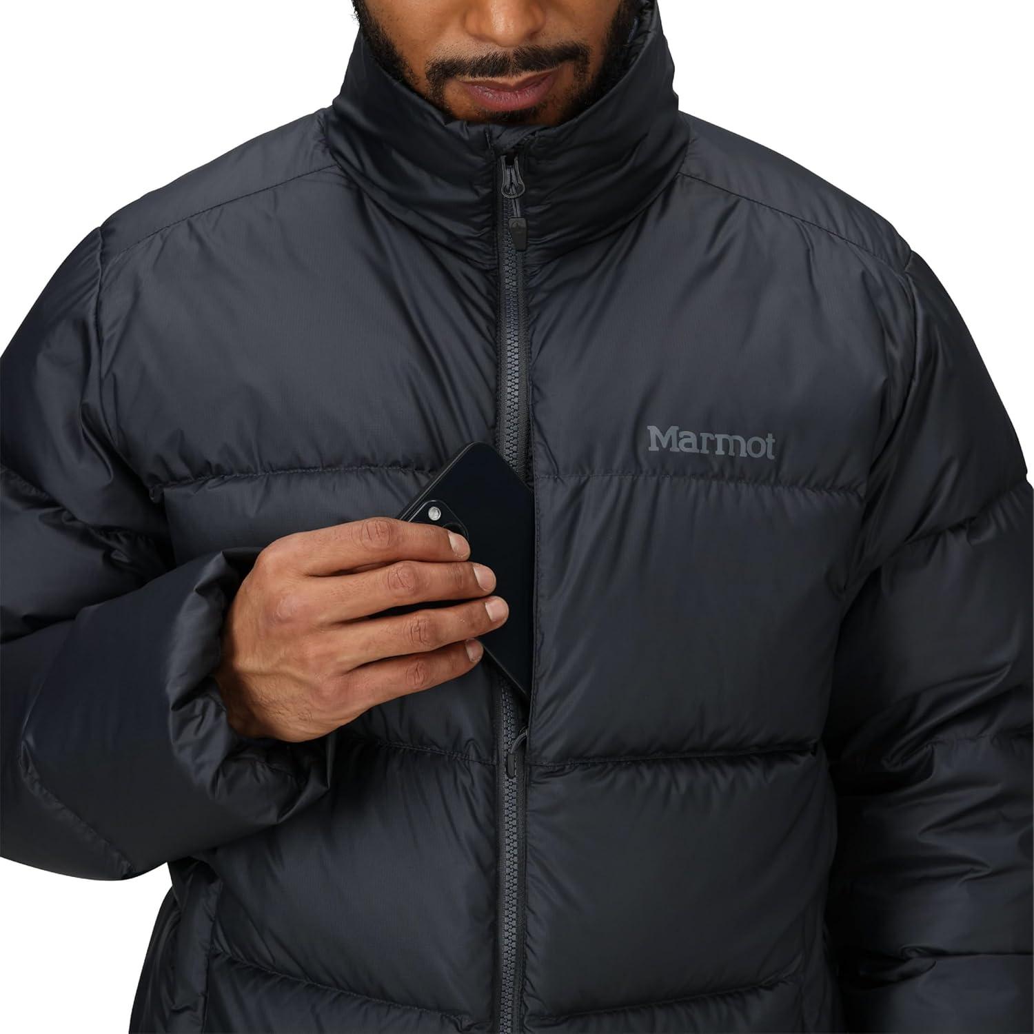 imageMARMOT Mens Guides Down Jacket Down Filled Water ResistantDark Steel