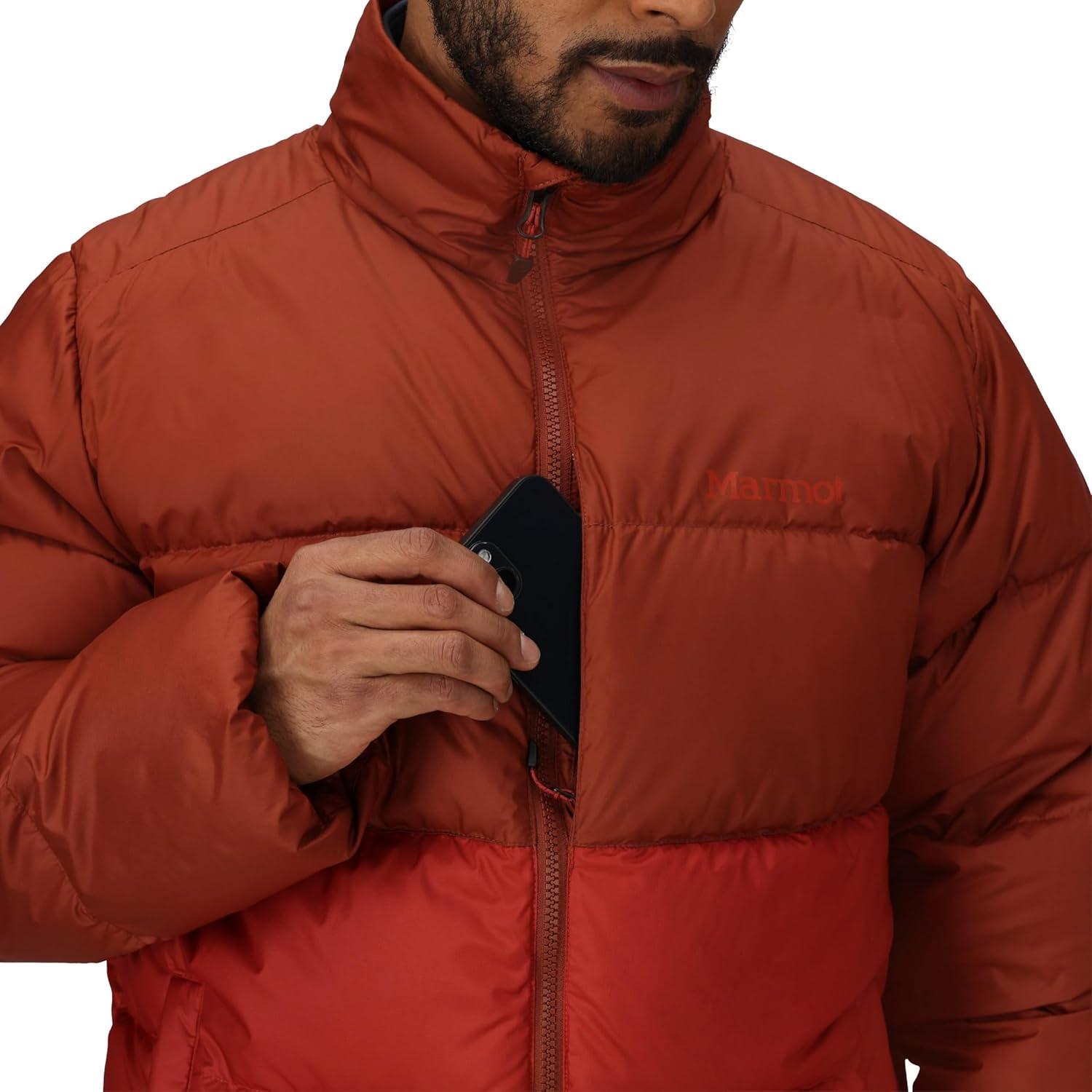 imageMARMOT Mens Guides Down Jacket Down Filled Water ResistantPecanSumac