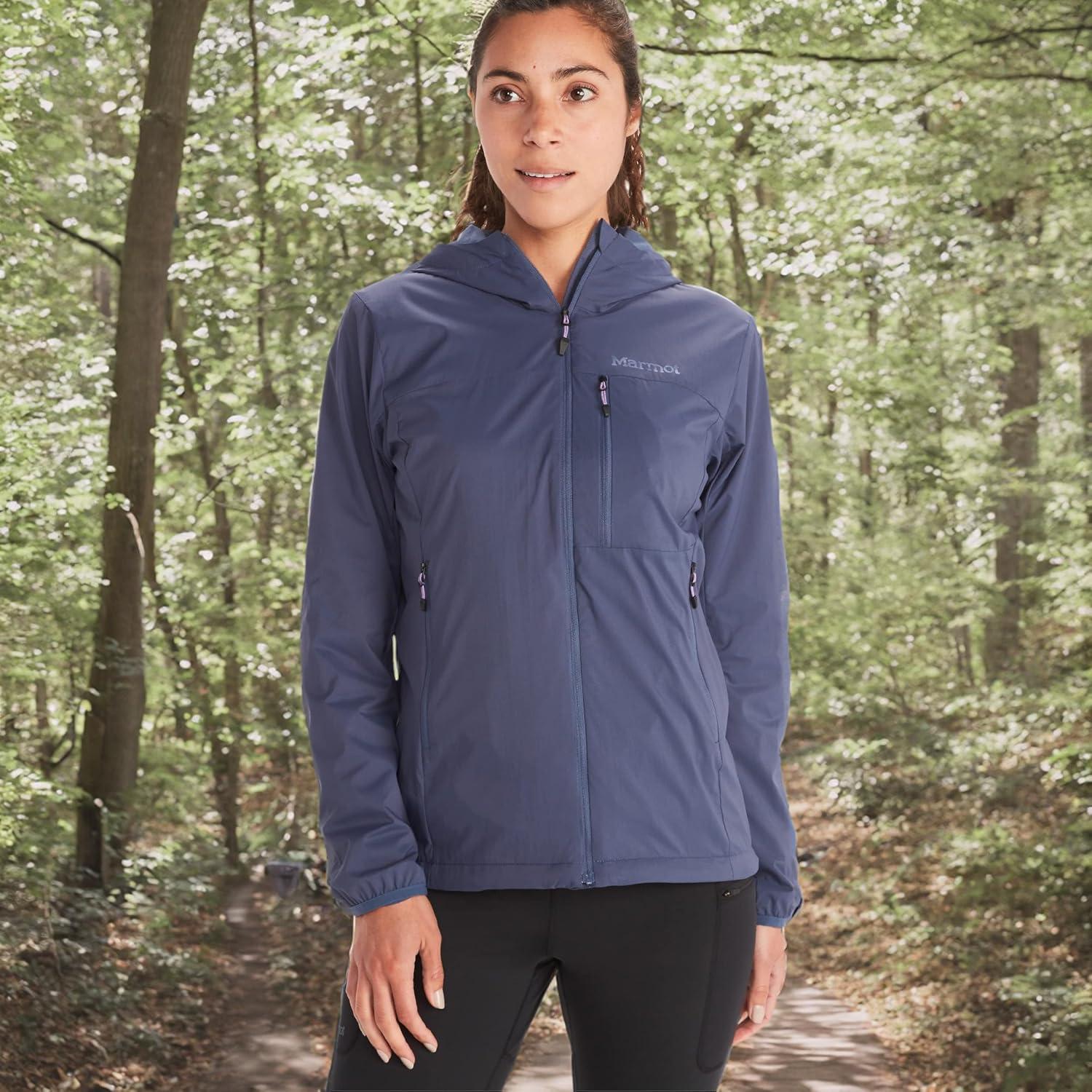 imageMARMOT Womens Ether Driclime Hoody Breathable Comfortable Packable Windbreaker Jacket with HoodStorm