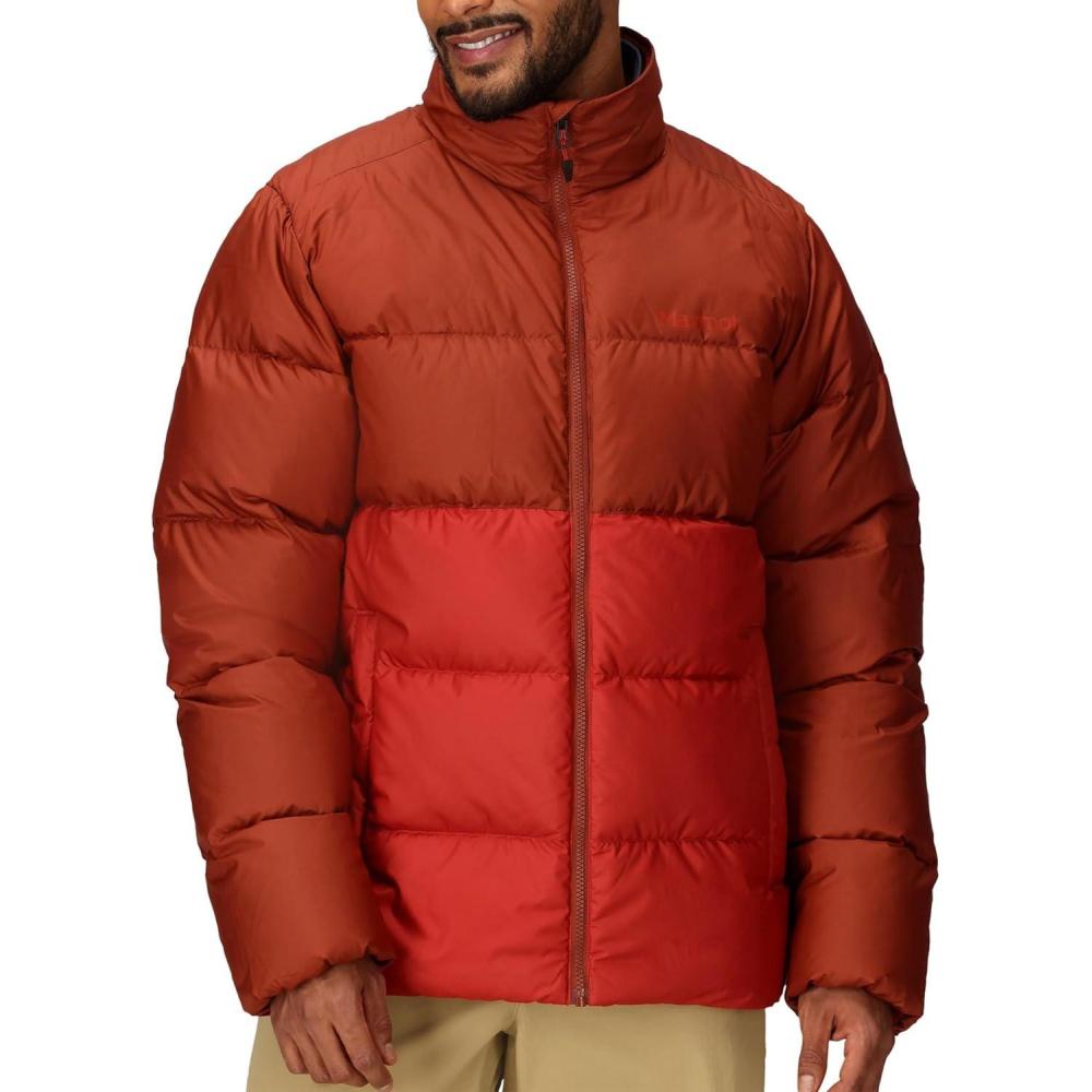 imageMARMOT Mens Guides Down Jacket Down Filled Water ResistantPecanSumac