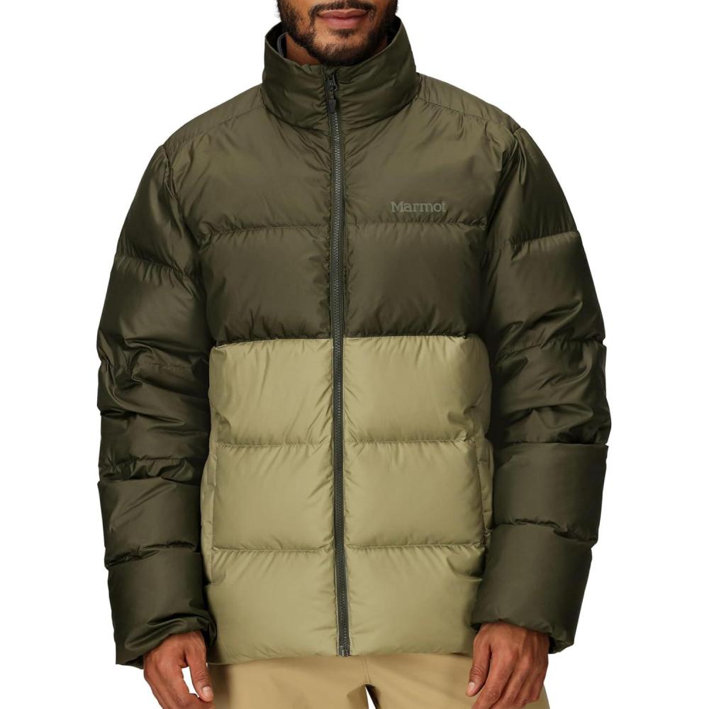 imageMARMOT Mens Guides Down Jacket Down Filled Water ResistantRosin GreenOlive Grove