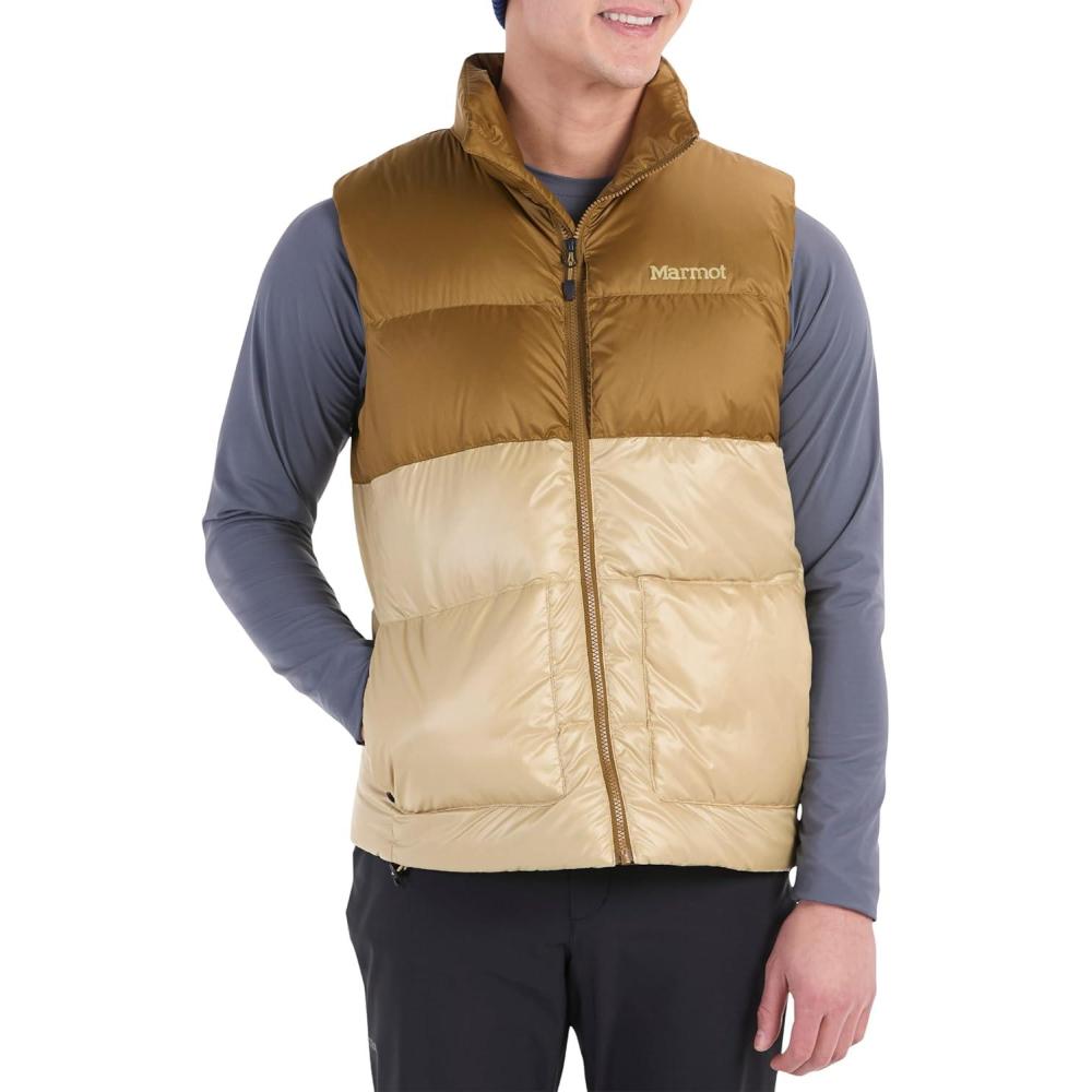 imageMARMOT Mens Guides Down Vest 700Fill Insulated WaterResistant Lightweight PufferHazelLight Oak Latest Collection
