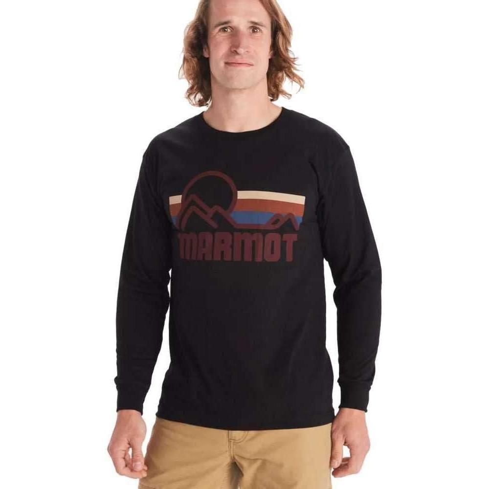 imageMARMOT Womens Coastal LongSleeve TShirt Screen Printed Graphic on Soft Breathable EcoFriendly CottonPoly BlendBlack