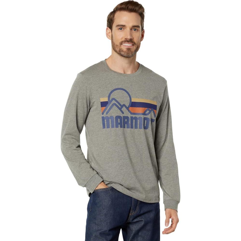 imageMARMOT Womens Coastal LongSleeve TShirt Screen Printed Graphic on Soft Breathable EcoFriendly CottonPoly BlendCharcoal Heather
