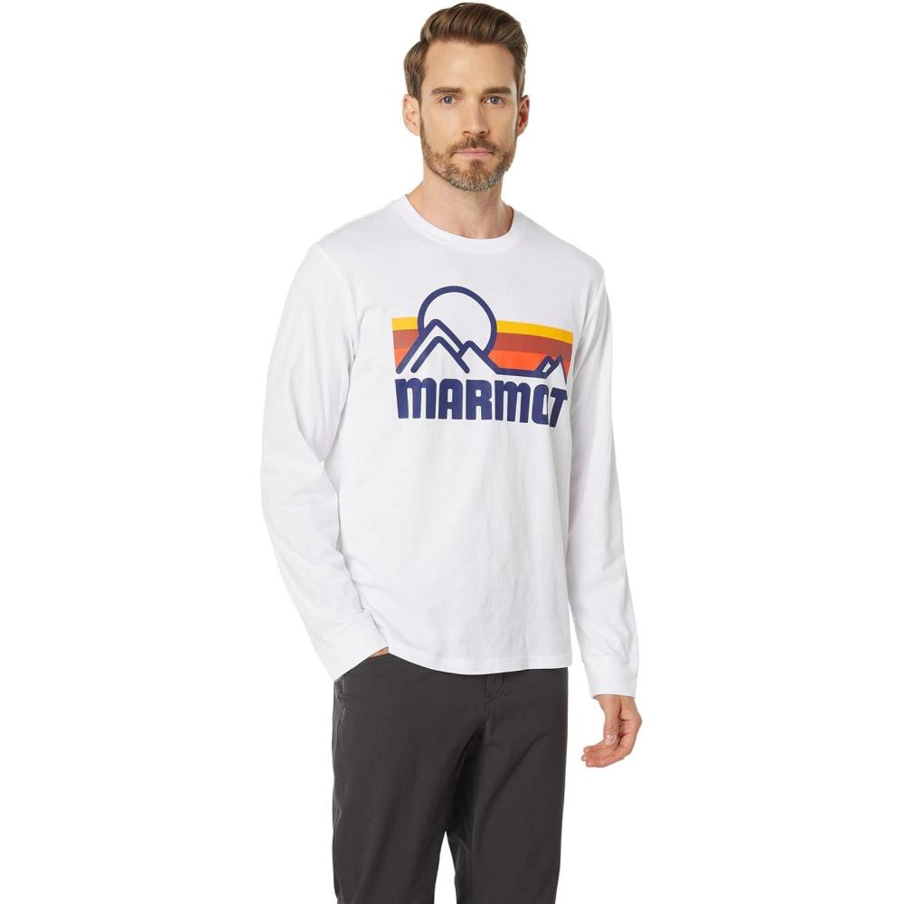 imageMARMOT Womens Coastal LongSleeve TShirt Screen Printed Graphic on Soft Breathable EcoFriendly CottonPoly BlendWhite