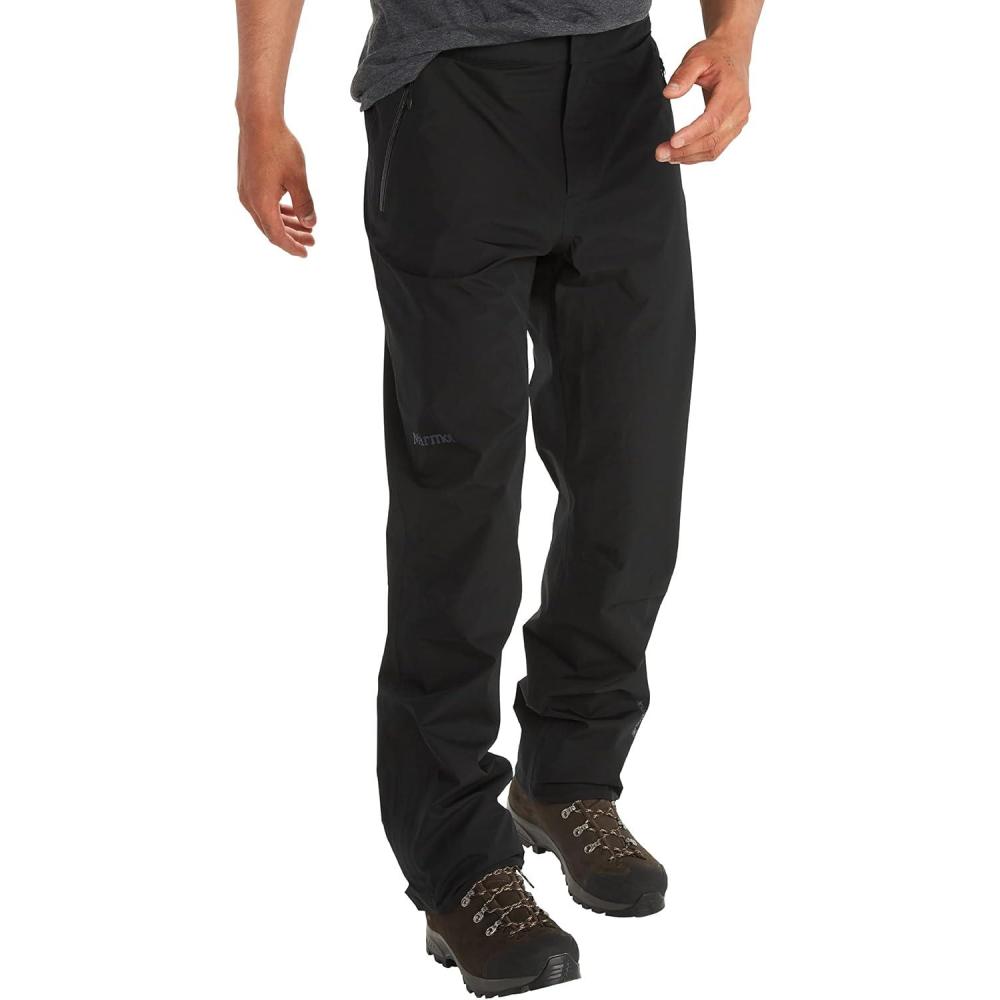 imageMarmot Mens GoreTEX Minimalist Rain Pant Packable Breathable Durable Wind ampamp Water ProtectionBlack