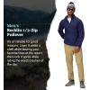 MARMOT Men’s Rocklin 1/2 Zip Jacket – Classic, Warm, Lightweight 100-Weight Fleece Layer(Arctic Navy)