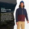 MARMOT Men’s Rocklin 1/2 Zip Jacket – Classic, Warm, Lightweight 100-Weight Fleece Layer(Arctic Navy/Port Royal)