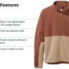 MARMOT Men’s Rocklin 1/2 Zip Jacket – Classic, Warm, Lightweight 100-Weight Fleece Layer(Auburn/Light Oak)