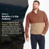MARMOT Men’s Rocklin 1/2 Zip Jacket – Classic, Warm, Lightweight 100-Weight Fleece Layer(Auburn/Light Oak)