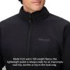 MARMOT Men’s Rocklin 1/2 Zip Jacket – Classic, Warm, Lightweight 100-Weight Fleece Layer(Black)