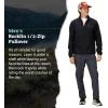 MARMOT Men’s Rocklin 1/2 Zip Jacket – Classic, Warm, Lightweight 100-Weight Fleece Layer(Black)