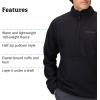 MARMOT Men’s Rocklin 1/2 Zip Jacket – Classic, Warm, Lightweight 100-Weight Fleece Layer(Black)