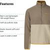 MARMOT Men’s Rocklin 1/2 Zip Jacket – Classic, Warm, Lightweight 100-Weight Fleece Layer(Claystone/Shale Grey)