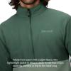 MARMOT Men’s Rocklin 1/2 Zip Jacket – Classic, Warm, Lightweight 100-Weight Fleece Layer(Juniper Green/Agate Green)