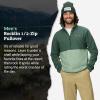 MARMOT Men’s Rocklin 1/2 Zip Jacket – Classic, Warm, Lightweight 100-Weight Fleece Layer(Juniper Green/Agate Green)