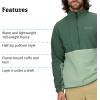 MARMOT Men’s Rocklin 1/2 Zip Jacket – Classic, Warm, Lightweight 100-Weight Fleece Layer(Juniper Green/Agate Green)