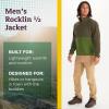 MARMOT Men’s Rocklin 1/2 Zip Jacket – Classic, Warm, Lightweight 100-Weight Fleece Layer(Nori/Foliage)