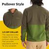 MARMOT Men’s Rocklin 1/2 Zip Jacket – Classic, Warm, Lightweight 100-Weight Fleece Layer(Nori/Foliage)