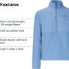 MARMOT Men’s Rocklin 1/2 Zip Jacket – Classic, Warm, Lightweight 100-Weight Fleece Layer(Rain Cloud)
