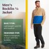 MARMOT Men’s Rocklin 1/2 Zip Jacket – Classic, Warm, Lightweight 100-Weight Fleece Layer(Shetland/Azure)