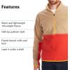 MARMOT Men’s Rocklin 1/2 Zip Jacket – Classic, Warm, Lightweight 100-Weight Fleece Layer(Shetland/Cairo)