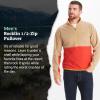 MARMOT Men’s Rocklin 1/2 Zip Jacket – Classic, Warm, Lightweight 100-Weight Fleece Layer(Shetland/Cairo)