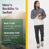 MARMOT Men’s Rocklin 1/2 Zip Jacket – Classic, Warm, Lightweight 100-Weight Fleece Layer(Steel Onyx/Glacier Grey)