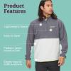 MARMOT Men’s Rocklin 1/2 Zip Jacket – Classic, Warm, Lightweight 100-Weight Fleece Layer(Steel Onyx/Glacier Grey)