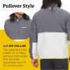 MARMOT Men’s Rocklin 1/2 Zip Jacket – Classic, Warm, Lightweight 100-Weight Fleece Layer(Steel Onyx/Glacier Grey)